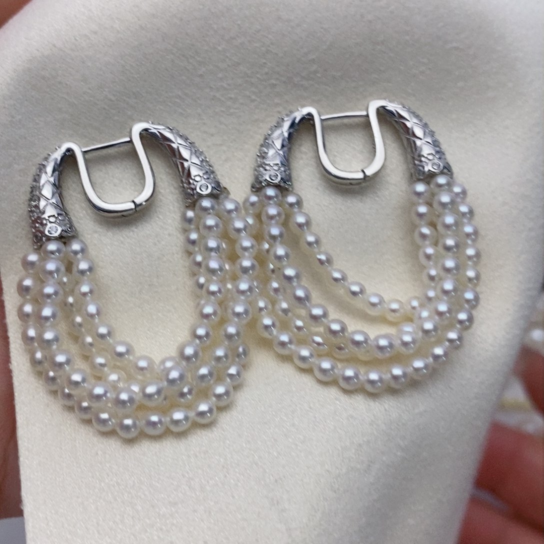 【闪购商品】淡水珍珠耳饰银S925镶嵌9