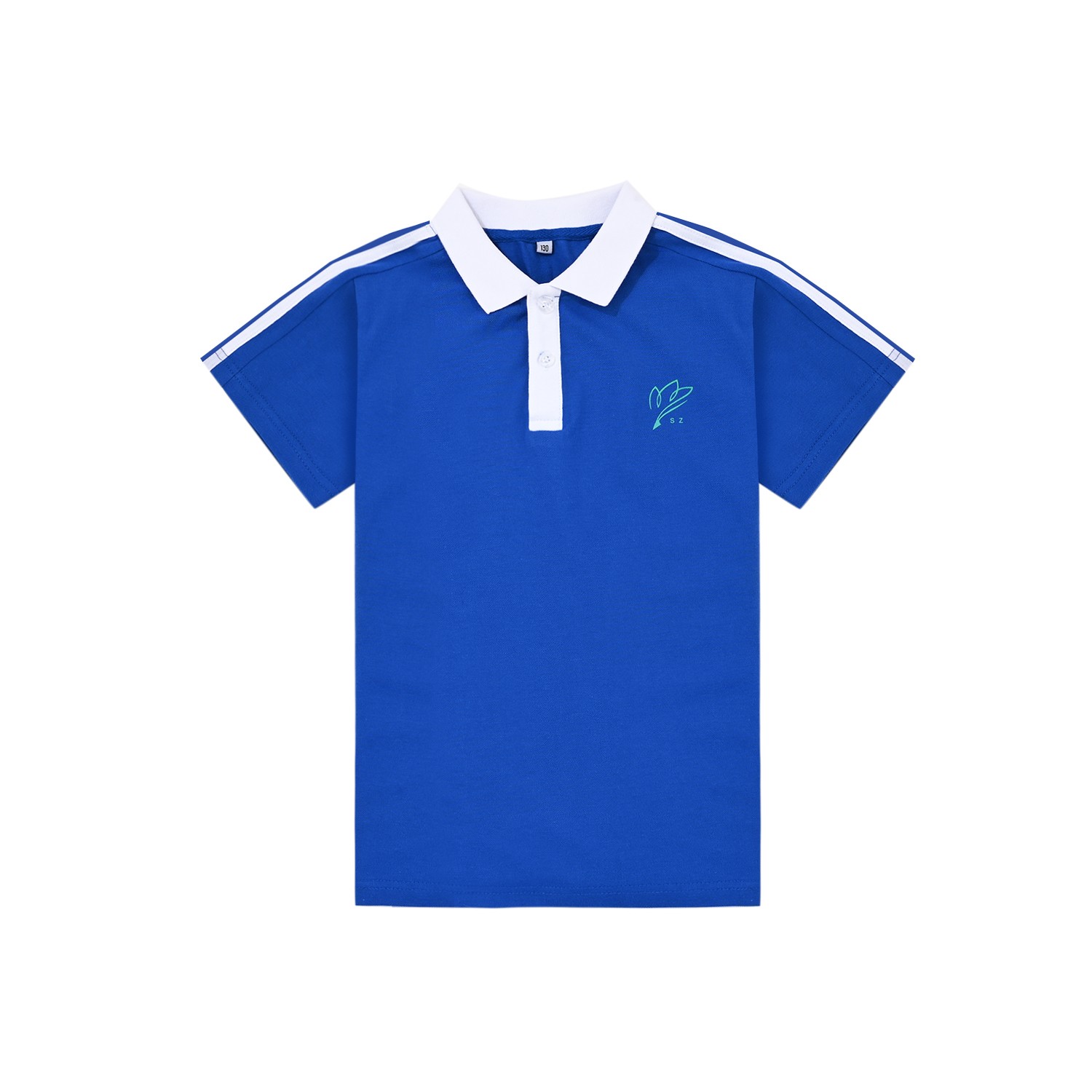 深圳市小学统一校服夏装男短袖男童蓝色针织舒适春夏透气校服深圳