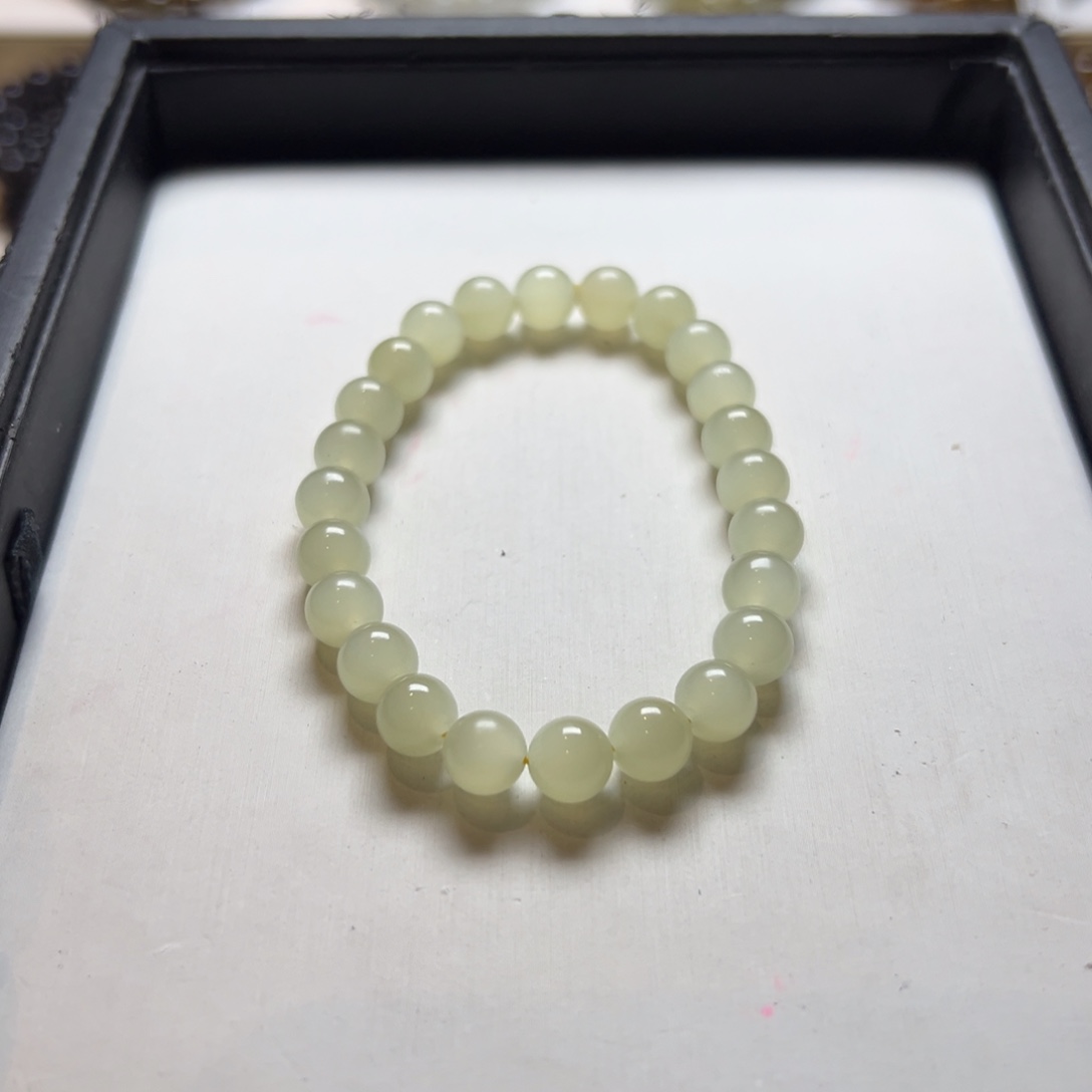 和田玉手串未镶嵌朵*