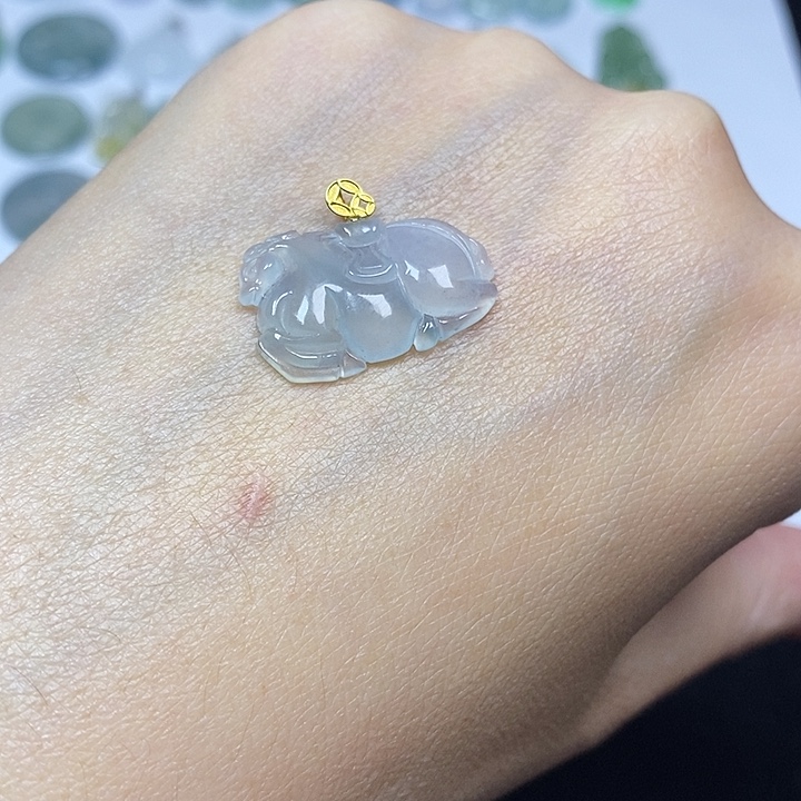 翡翠未镶嵌颈饰天然缅甸翡翠A货冰马