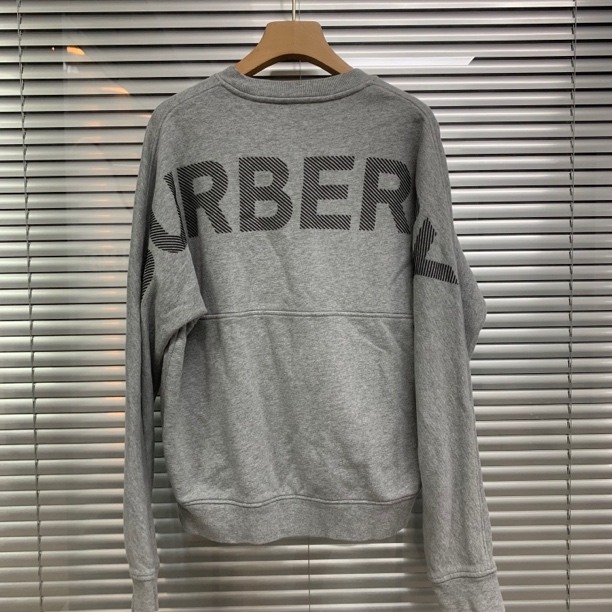 99新 BURBERRY/博柏利 灰色字母logo卫衣/14Y/A04681