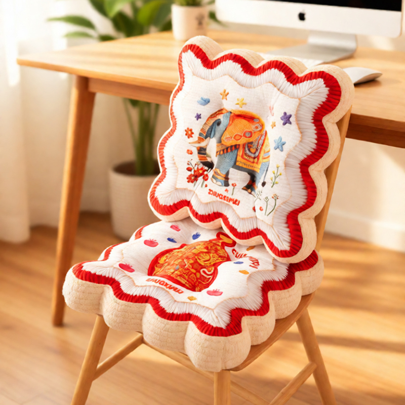 饼干3D印花防滑椅子坐垫适合居家办公室学生椅子久坐软垫宿舍