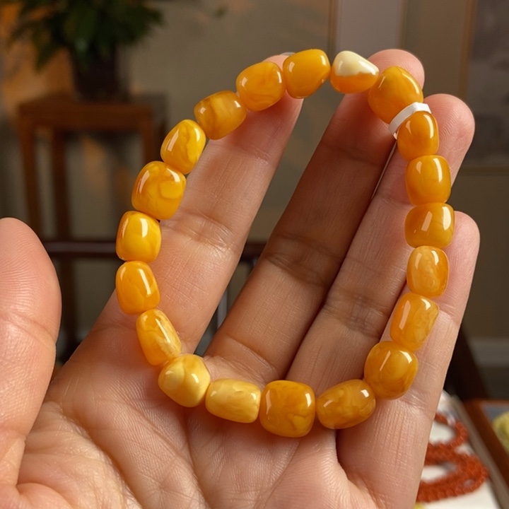 琥珀手链未镶嵌蜜蜡手串10