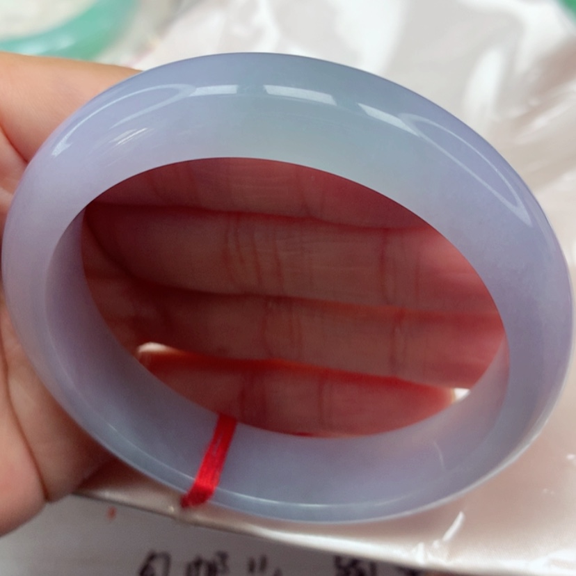 【闪购商品】翡翠手镯未镶嵌冰胶果冻手镯5657圈26号