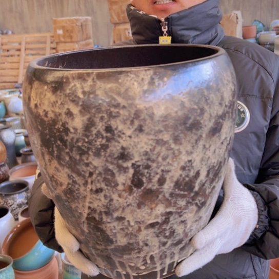 紫砂花盆高31口25————-