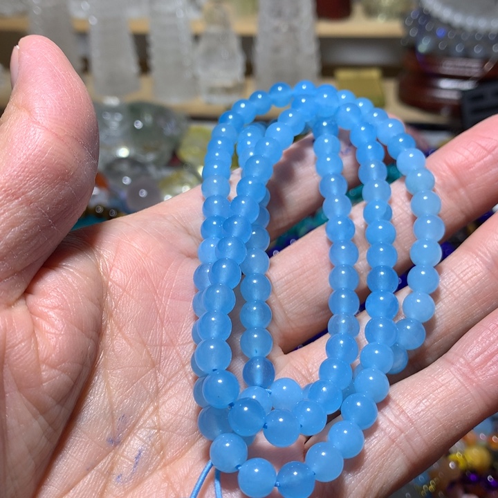 玛瑙/玉髓未镶嵌手链6mm佛珠手链