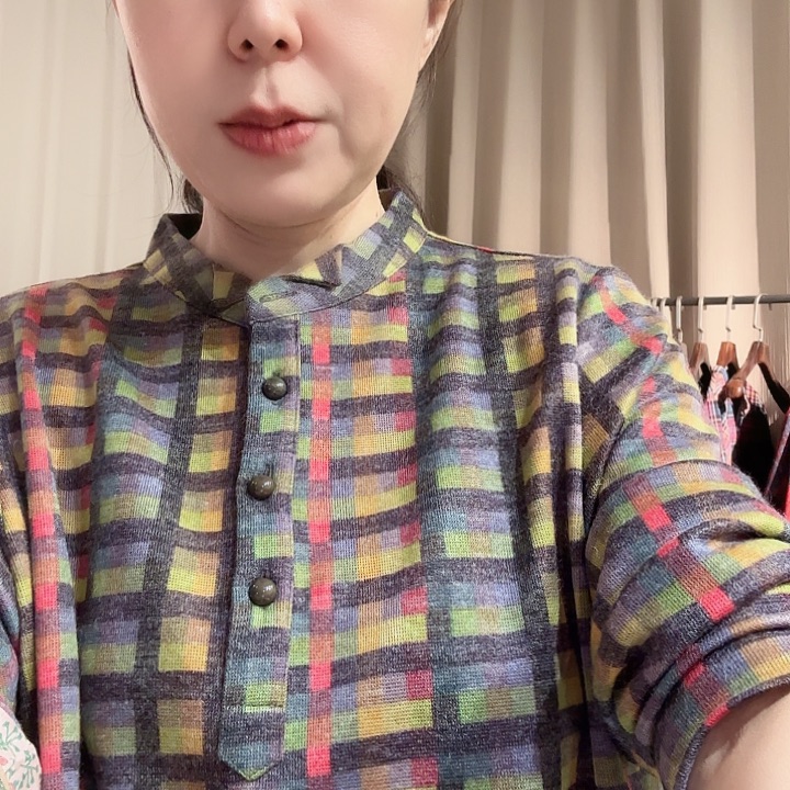 琳***娜韩国纯手工多层拼接绿色