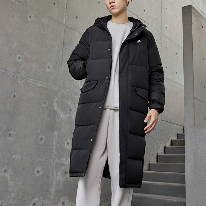 正品Adidas阿迪达斯男女款冬季运动休闲防风保暖长款羽绒服IV7558