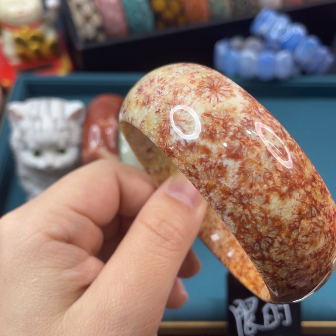 未镶嵌手镯硅化玉