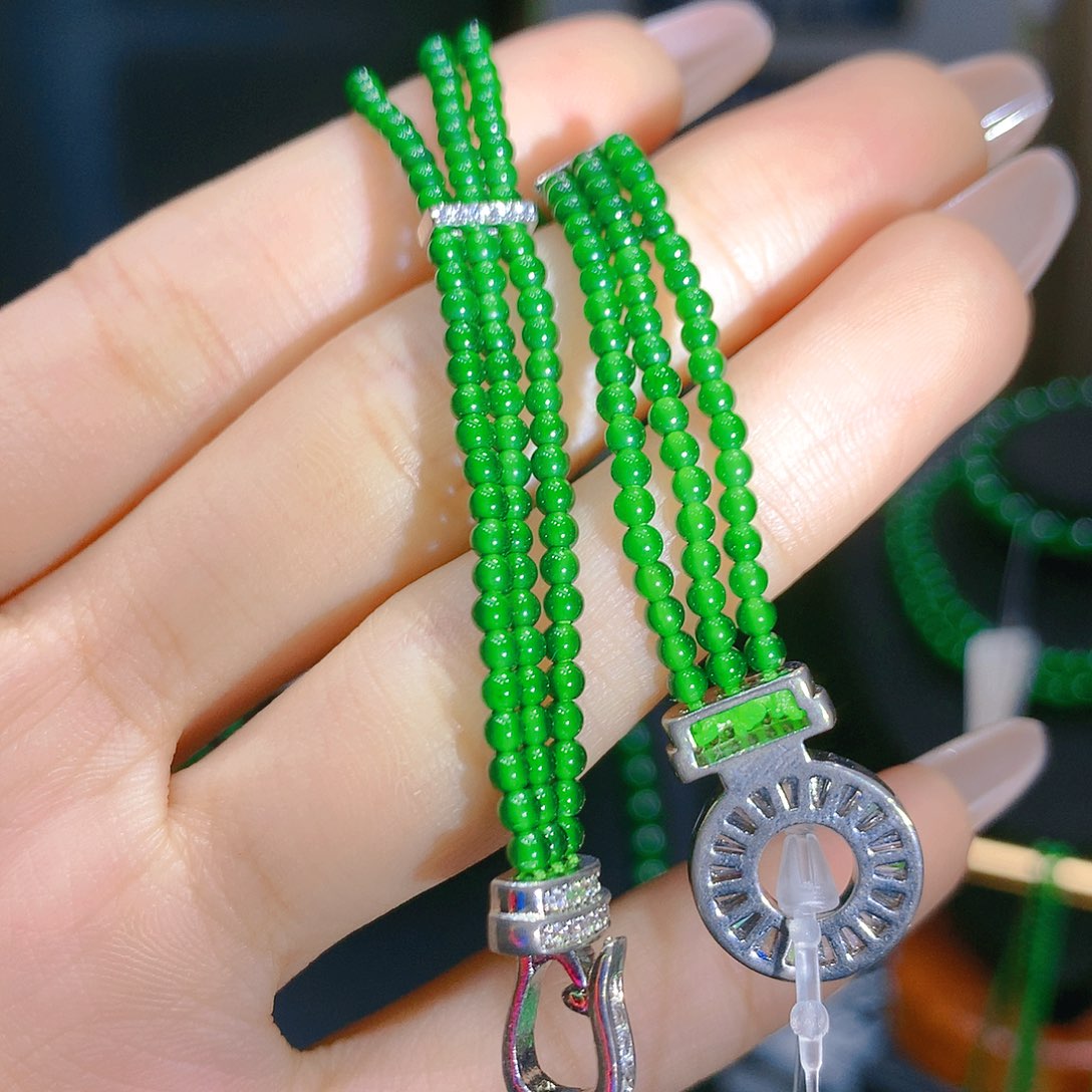 翡翠手链未镶嵌7甄选qj