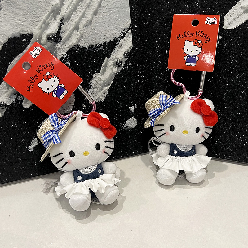 草帽kitty 可爱包包挂件