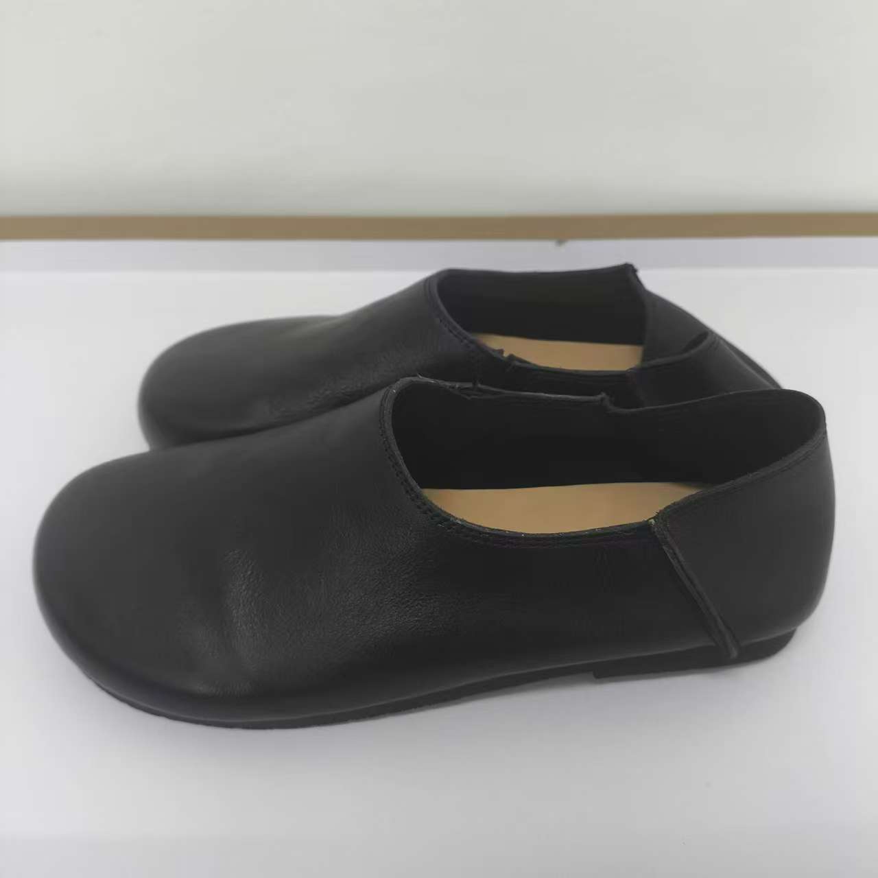 单鞋休闲风亮片薄款休闲舒适米色韩版一脚蹬时尚296-2