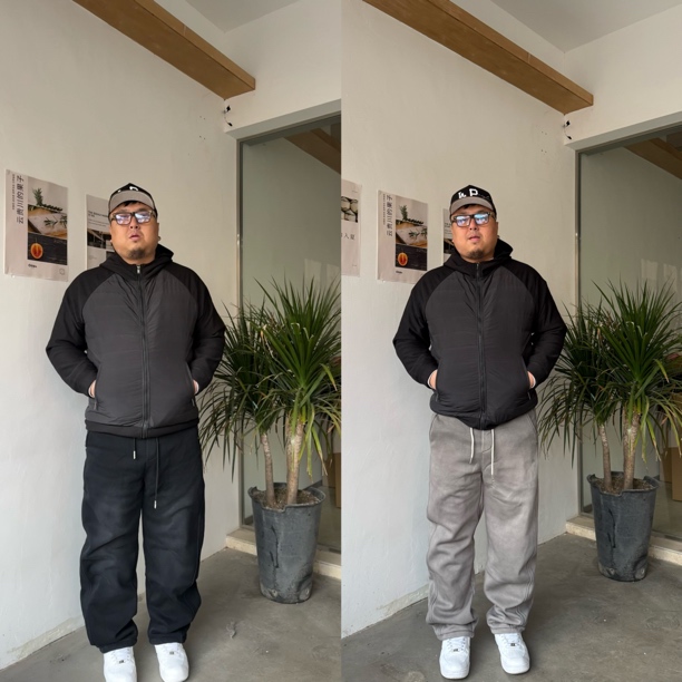 【星哥推荐】男士秋冬季痞帅直筒宽松阔腿做旧小众潮牌休闲加绒卫裤