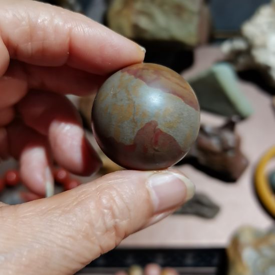 伊犁石印石彩泥圆珠不退不换包邮到家