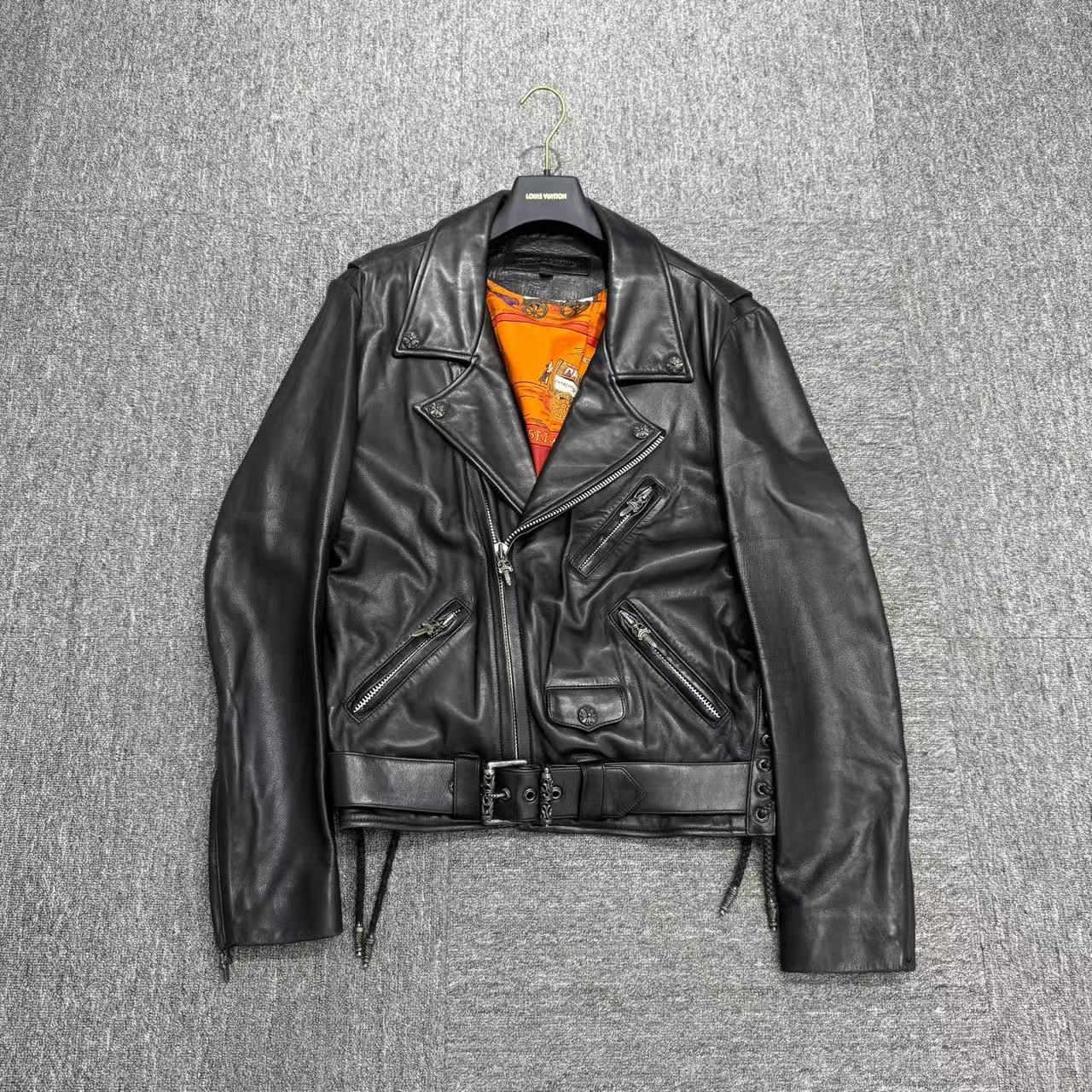 99新 Chrome Hearts/克罗心 爱马仕内衬皮衣/xl码/20105