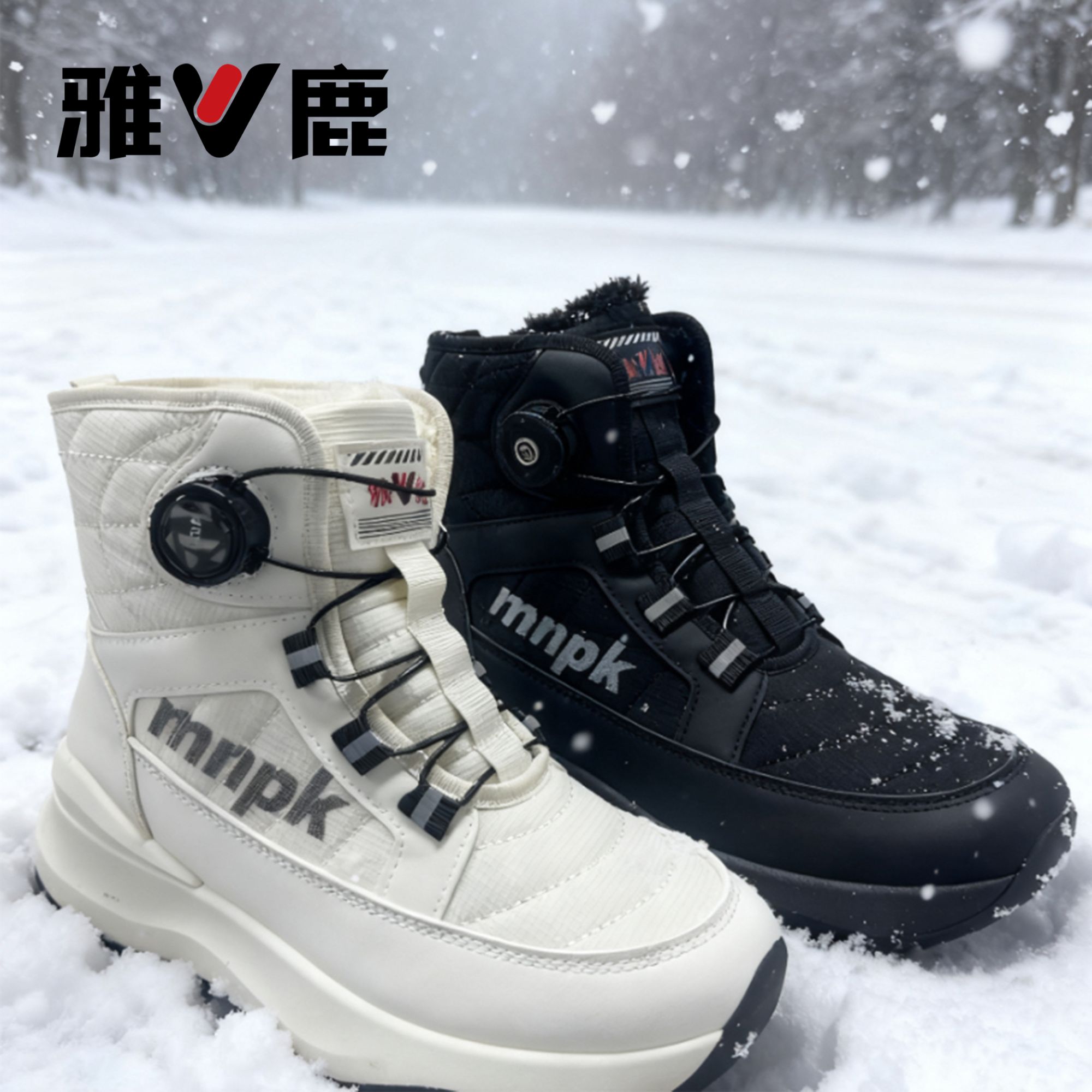 雅鹿情侣款马丁雪地靴防水防滑时尚百搭保暖YZ8888