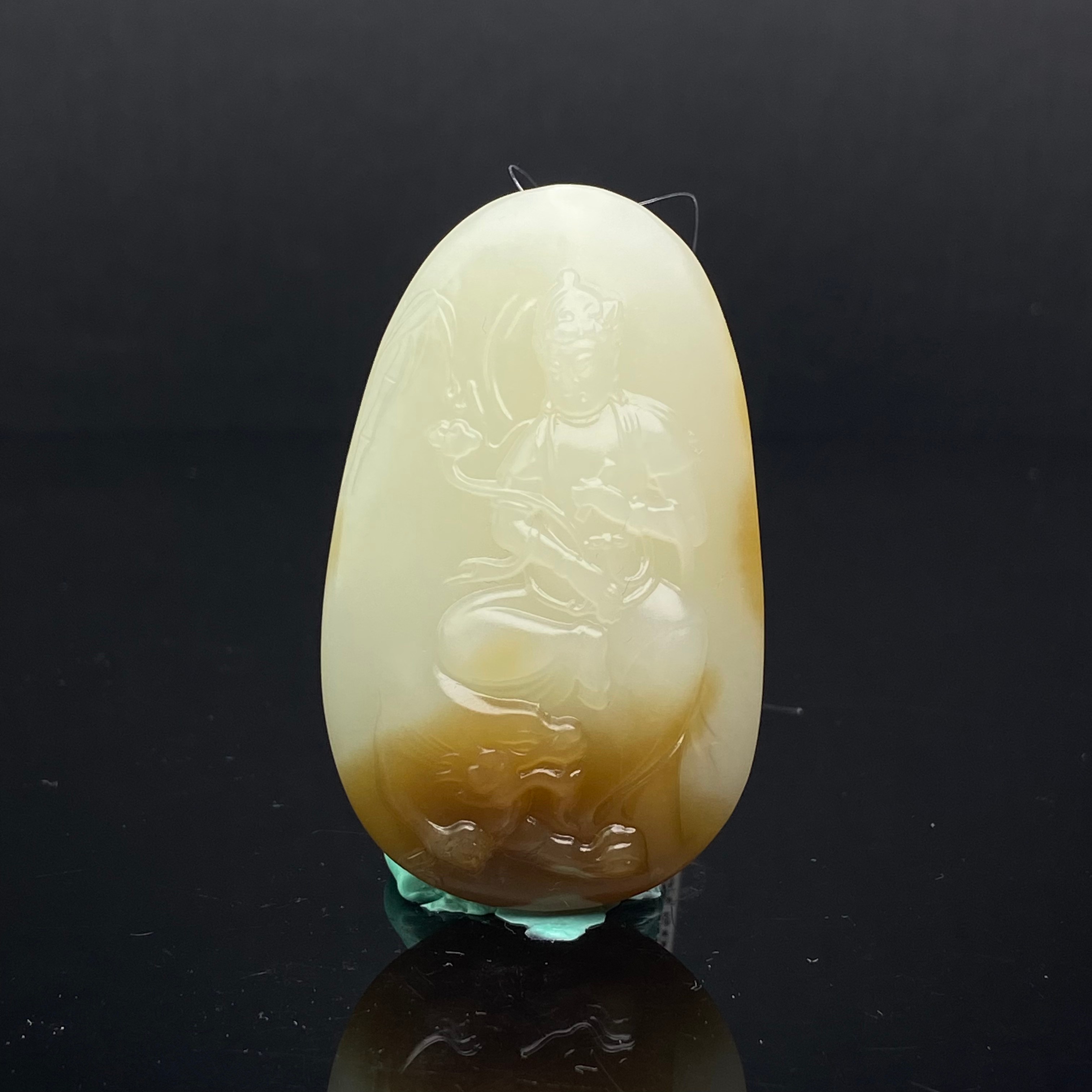 EW15015DC 和田玉 持莲观音/朵云轩