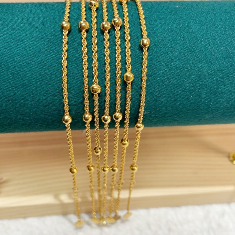 【48小时鉴赏期】麻花隔珠手链（17+3长）