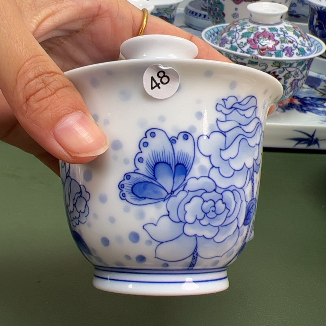 杯景德镇纯手绘茶具48