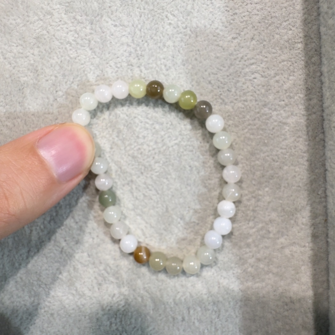 和田玉未镶嵌手链青海料手串6mm