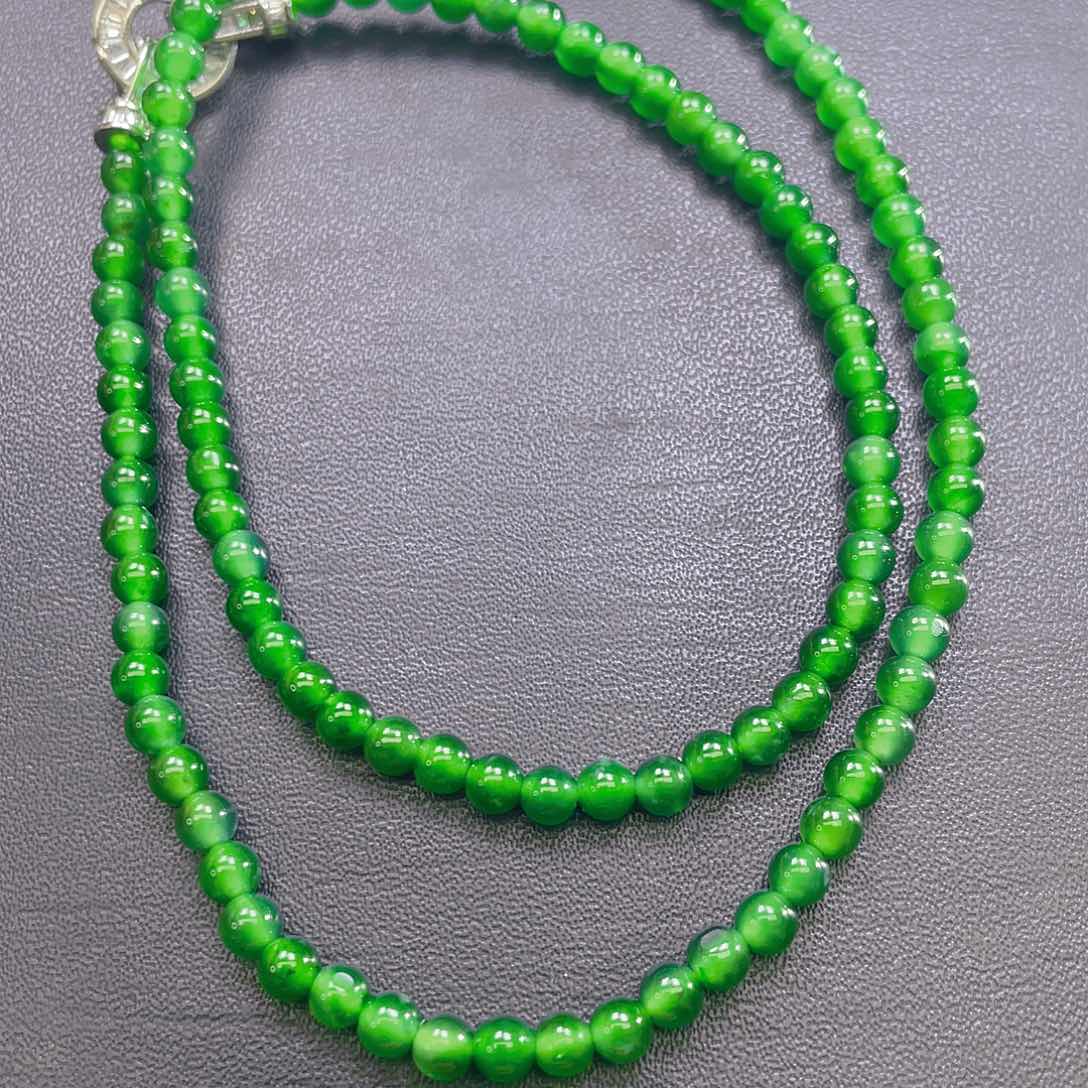 翡翠未镶嵌颈饰天然A货翡翠卡4