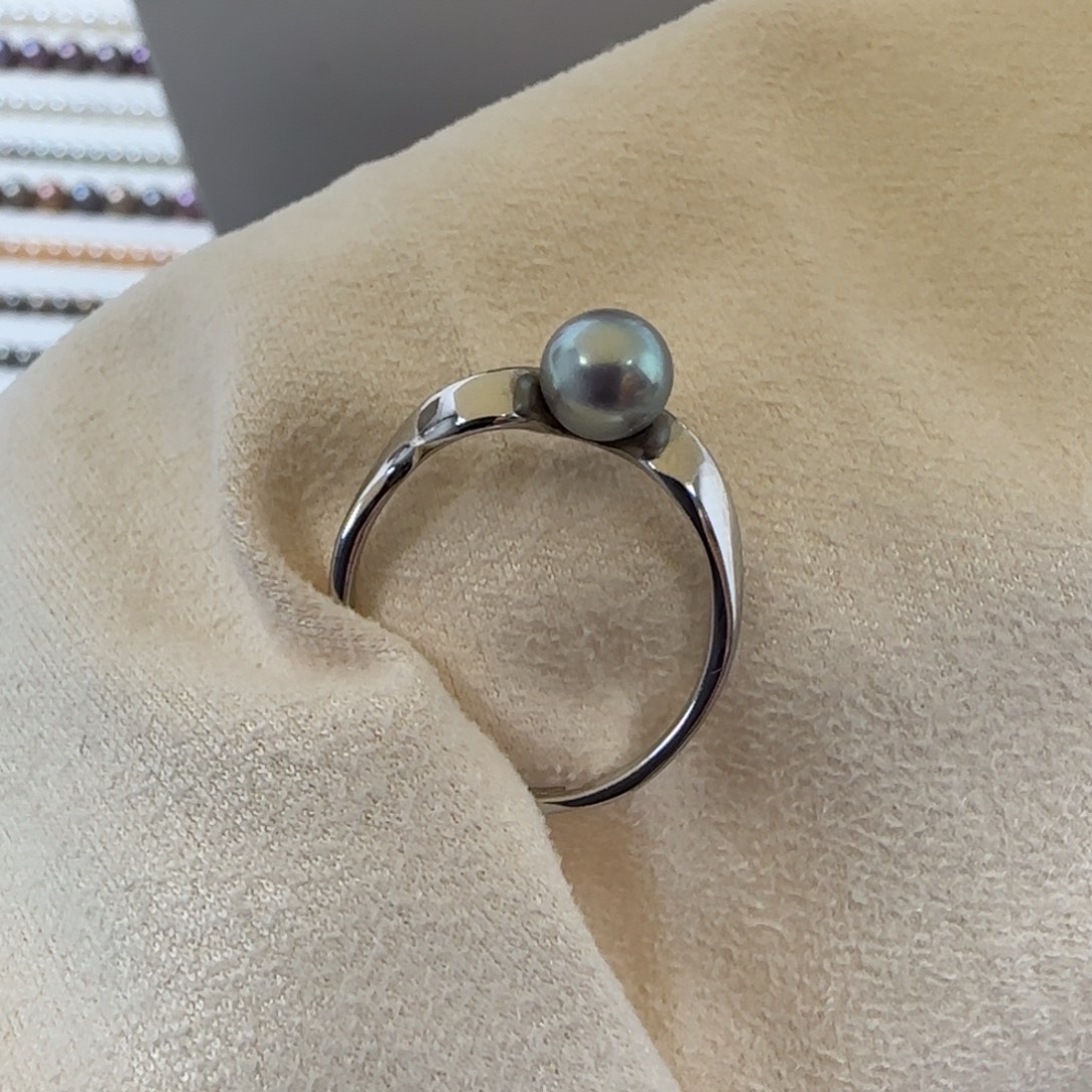 海水珍珠戒指银S925镶嵌