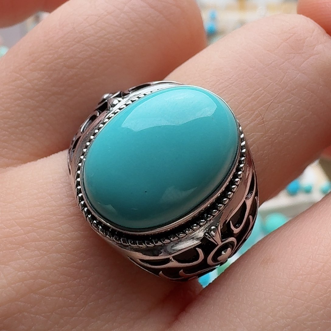 绿松石配饰银S925镶嵌