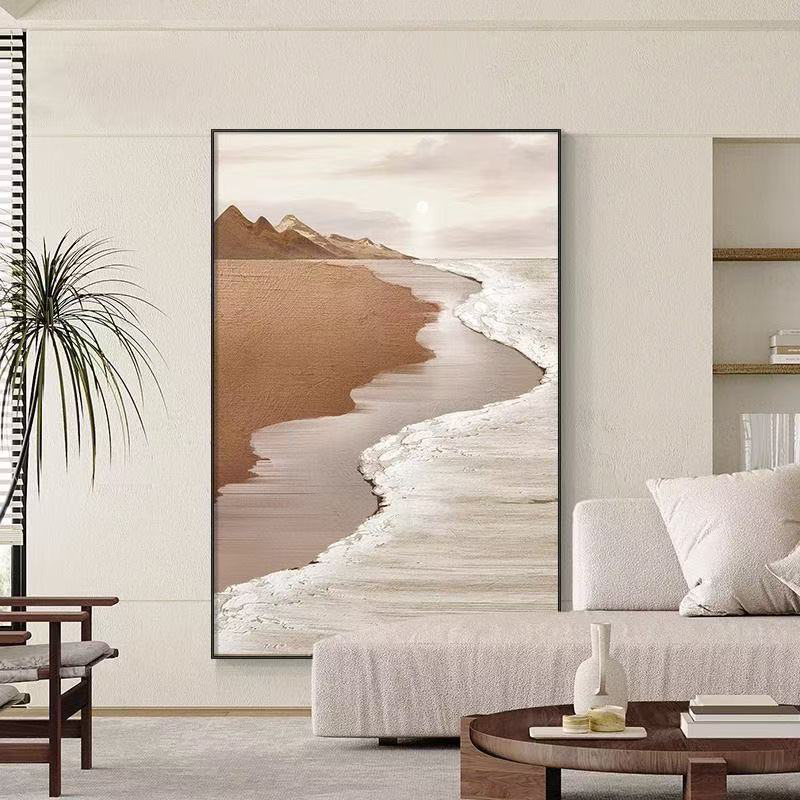 现代轻奢客厅装饰画抽象沙发背景墙壁画落地画高级感玄关挂画