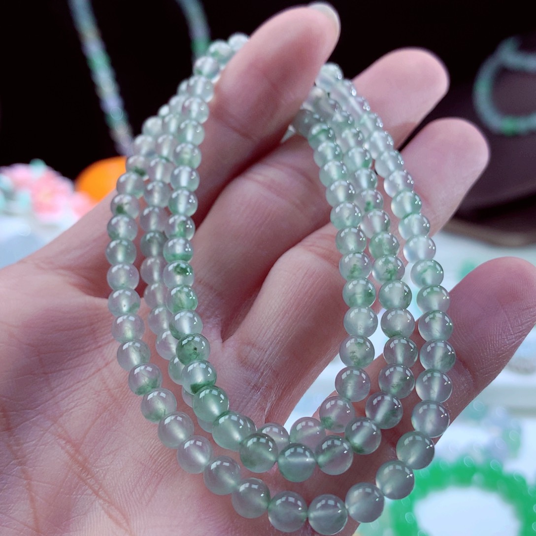 翡翠手链未镶嵌缅甸天然A货翡翠