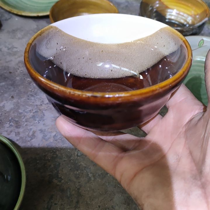 陶瓷粗瓷煤烧茶碗一支