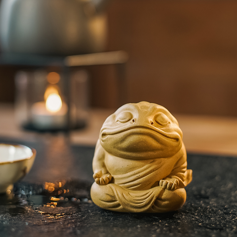 赵永辉可养原矿紫砂精品茶宠摆件创意茶玩雕塑蟾仙个性