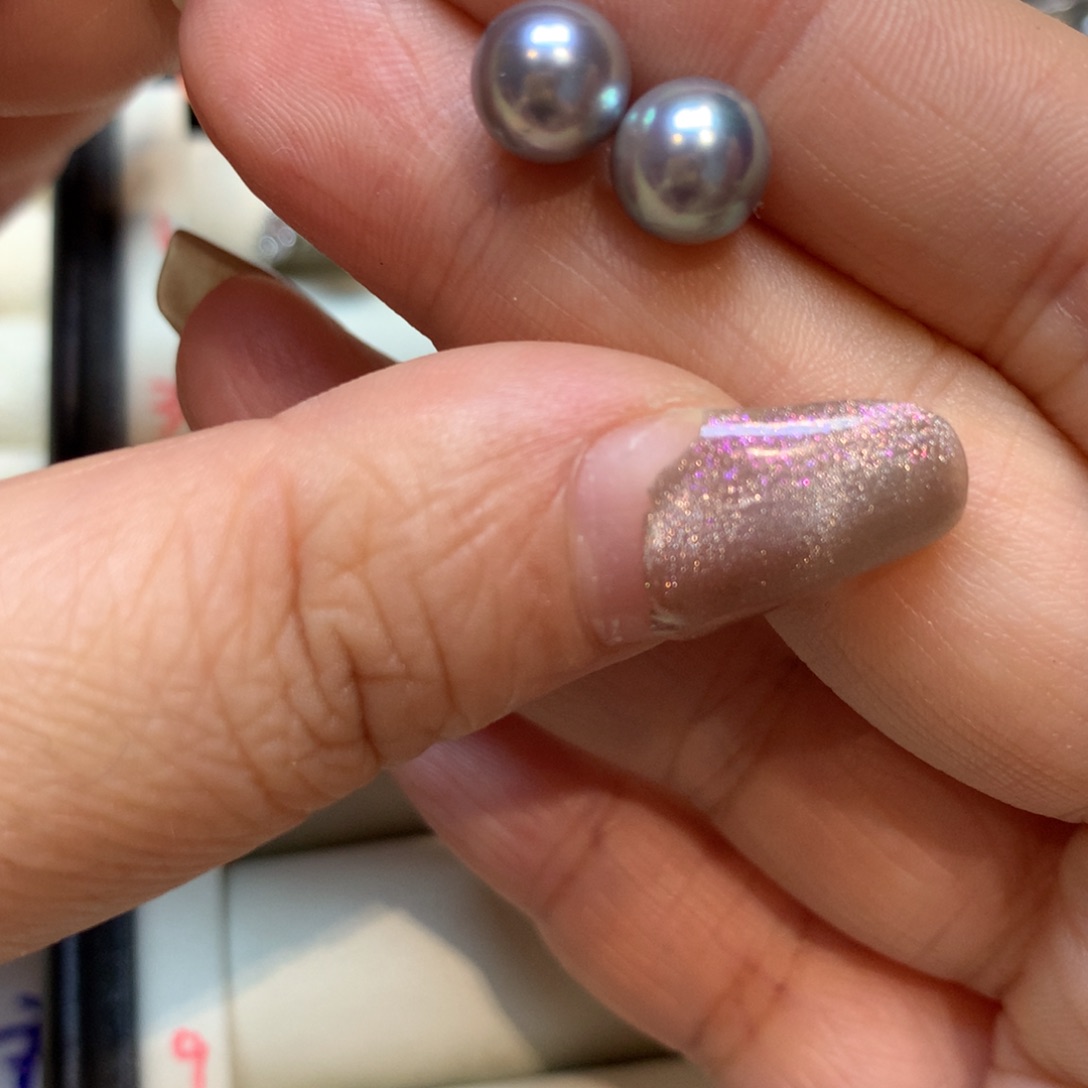 银S925镶嵌海水珍珠耳饰