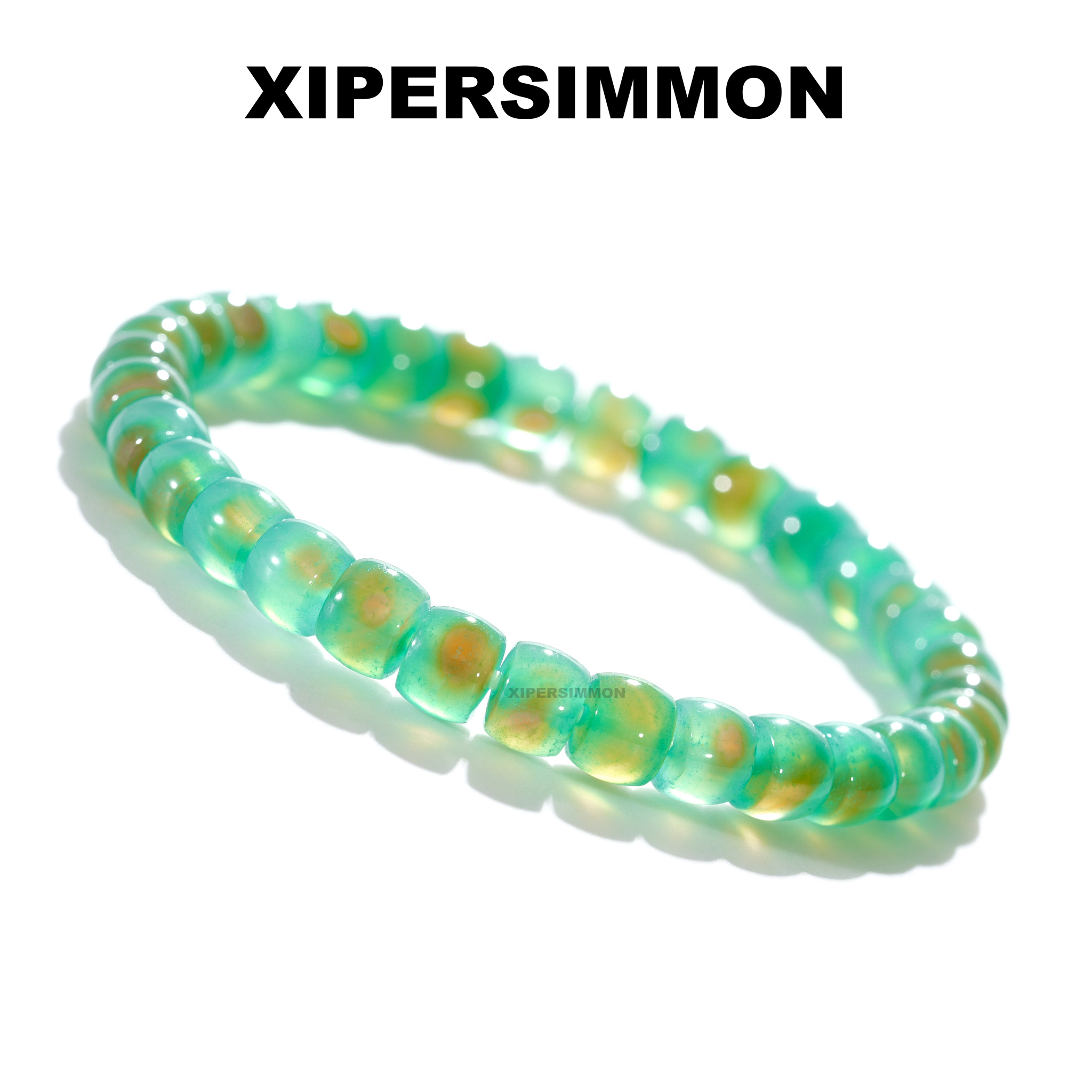 7mm糖心葡萄手串玛瑙手串溏心精工直切归圆百搭叠戴冰绿高品文玩