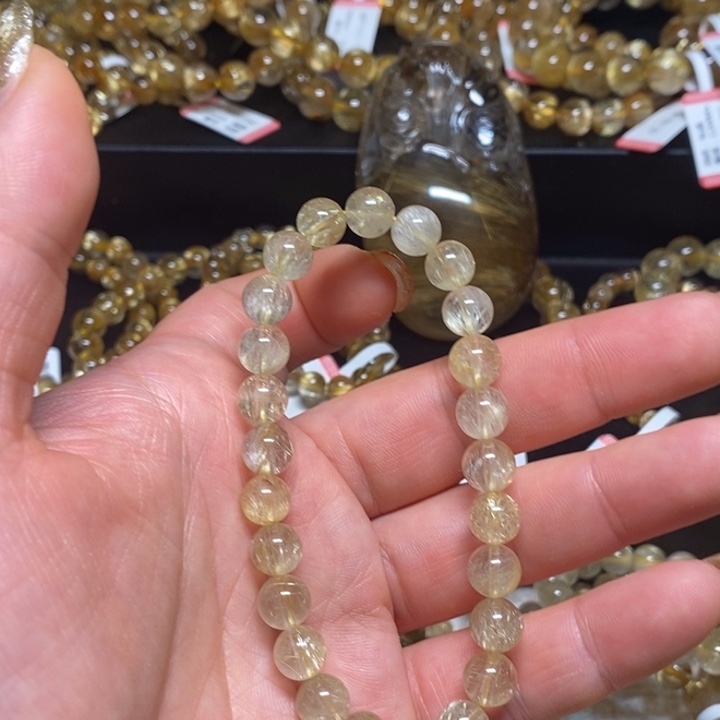 一****发晶手链未镶嵌天然发晶