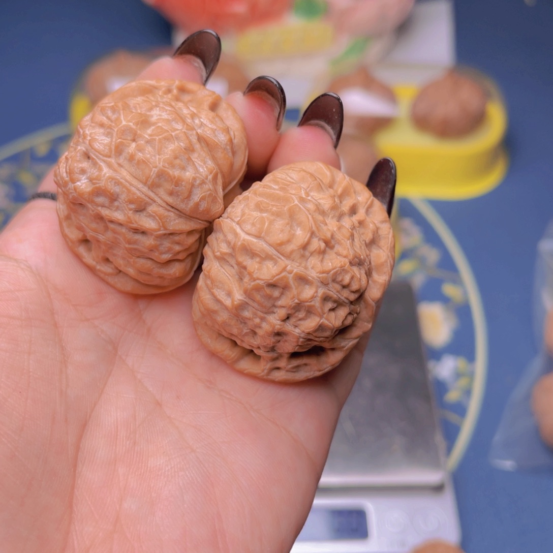 文玩核桃把件李*金南瓜墩42