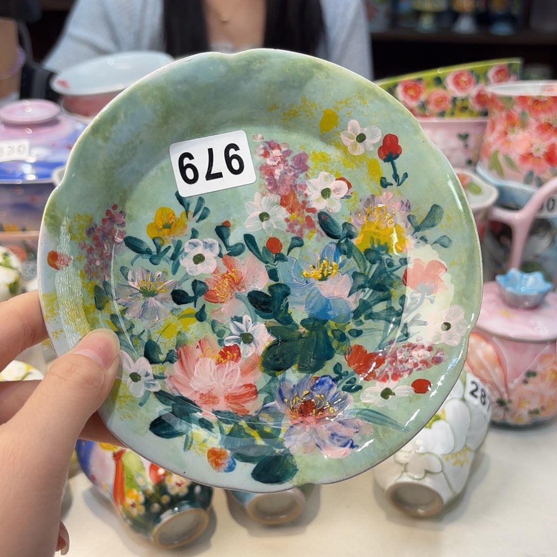 瓷片景德镇手绘高温釉下彩陶瓷茶具