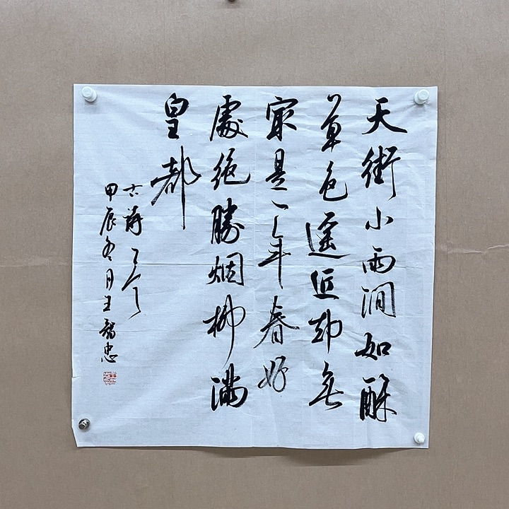 书法王智忠68*68㎝山西***十三届届