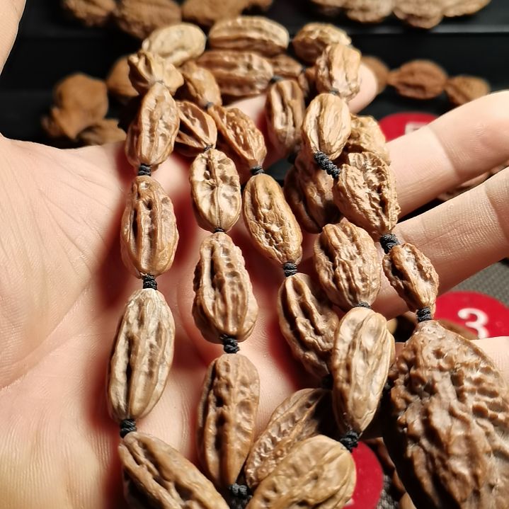文玩核桃手串东*东北秋子异型核桃20