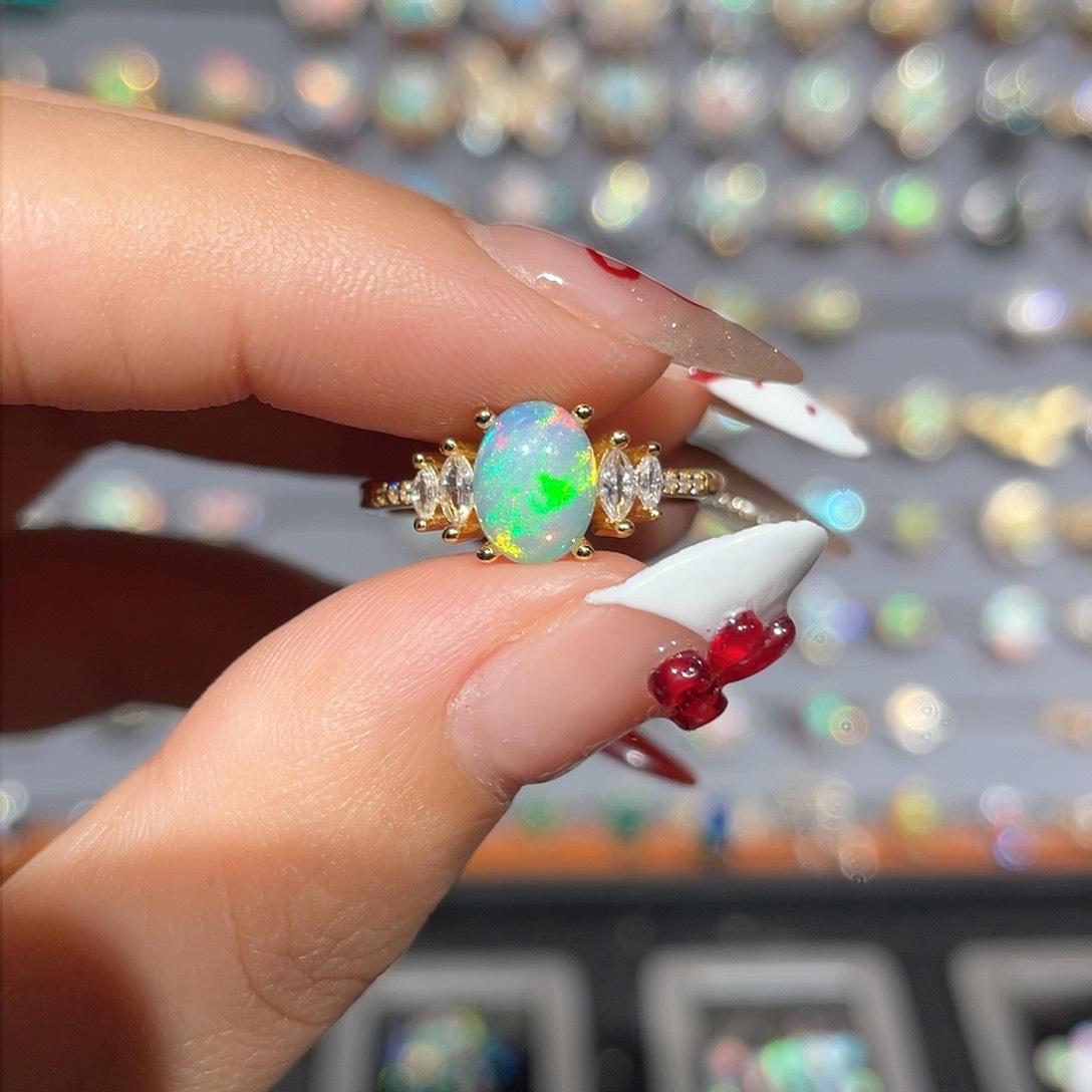 欧泊欧泊戒指银S925镶嵌