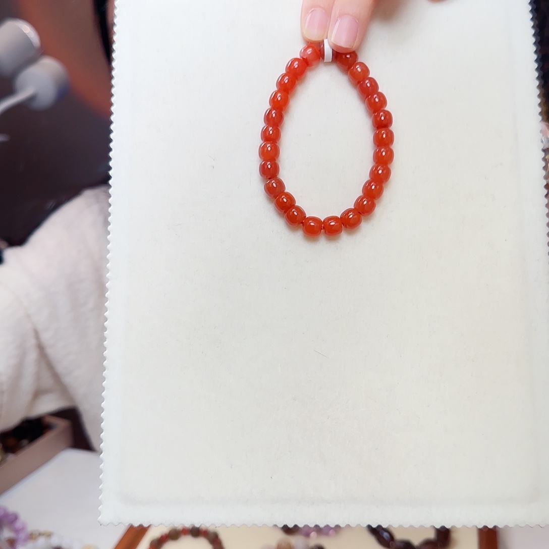 南红玛瑙未镶嵌手链大气上档次