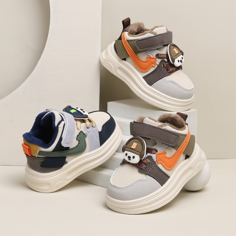 男童运动鞋2025秋冬款加绒女宝宝学步鞋防滑婴幼儿棉鞋学步机能鞋