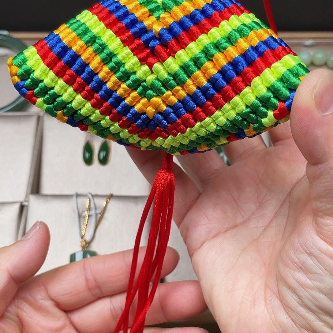 查罗石未镶嵌粽子手工编