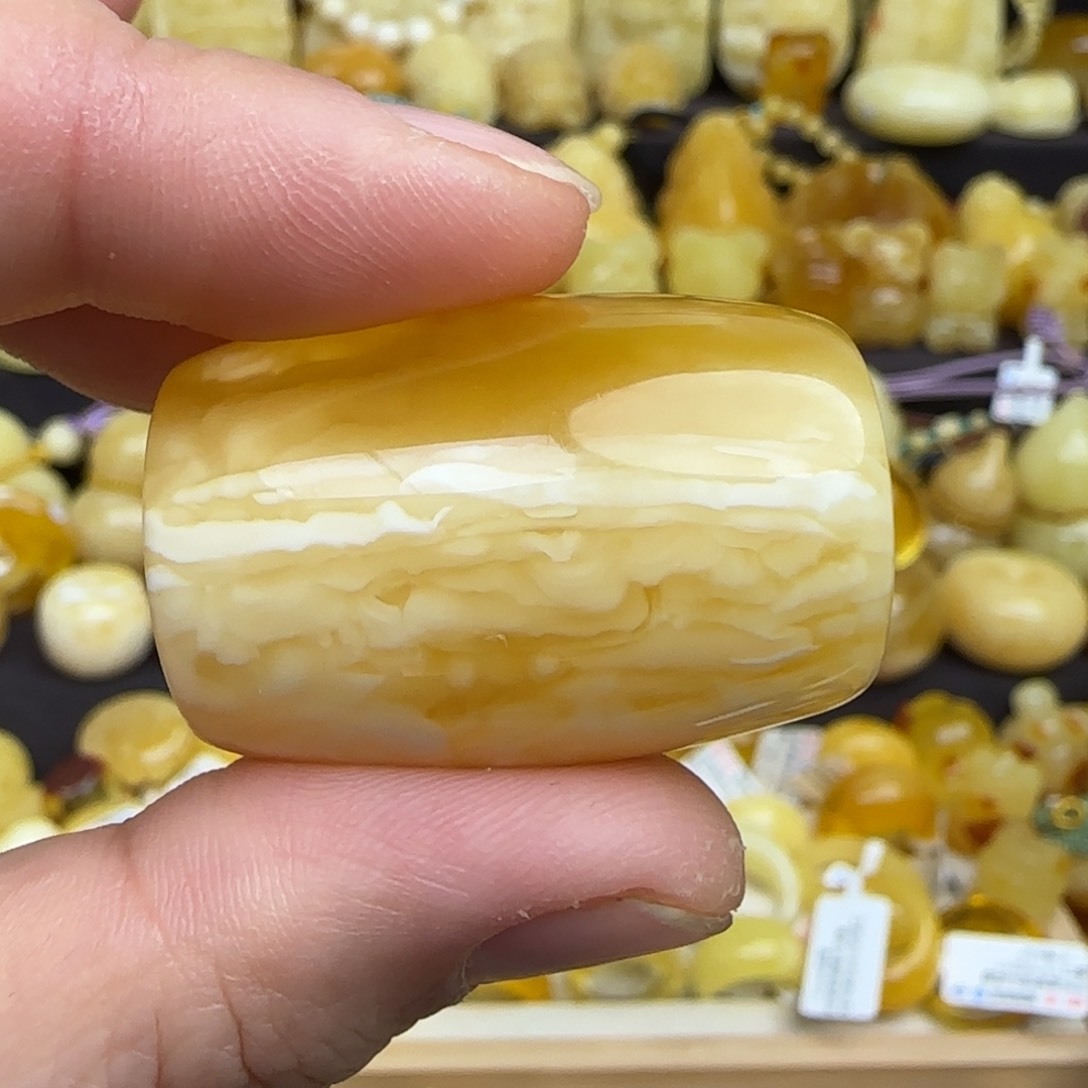 蜜蜡吊坠(不含链)未镶嵌天然俄料虎皮妖花蜜蜡桶珠