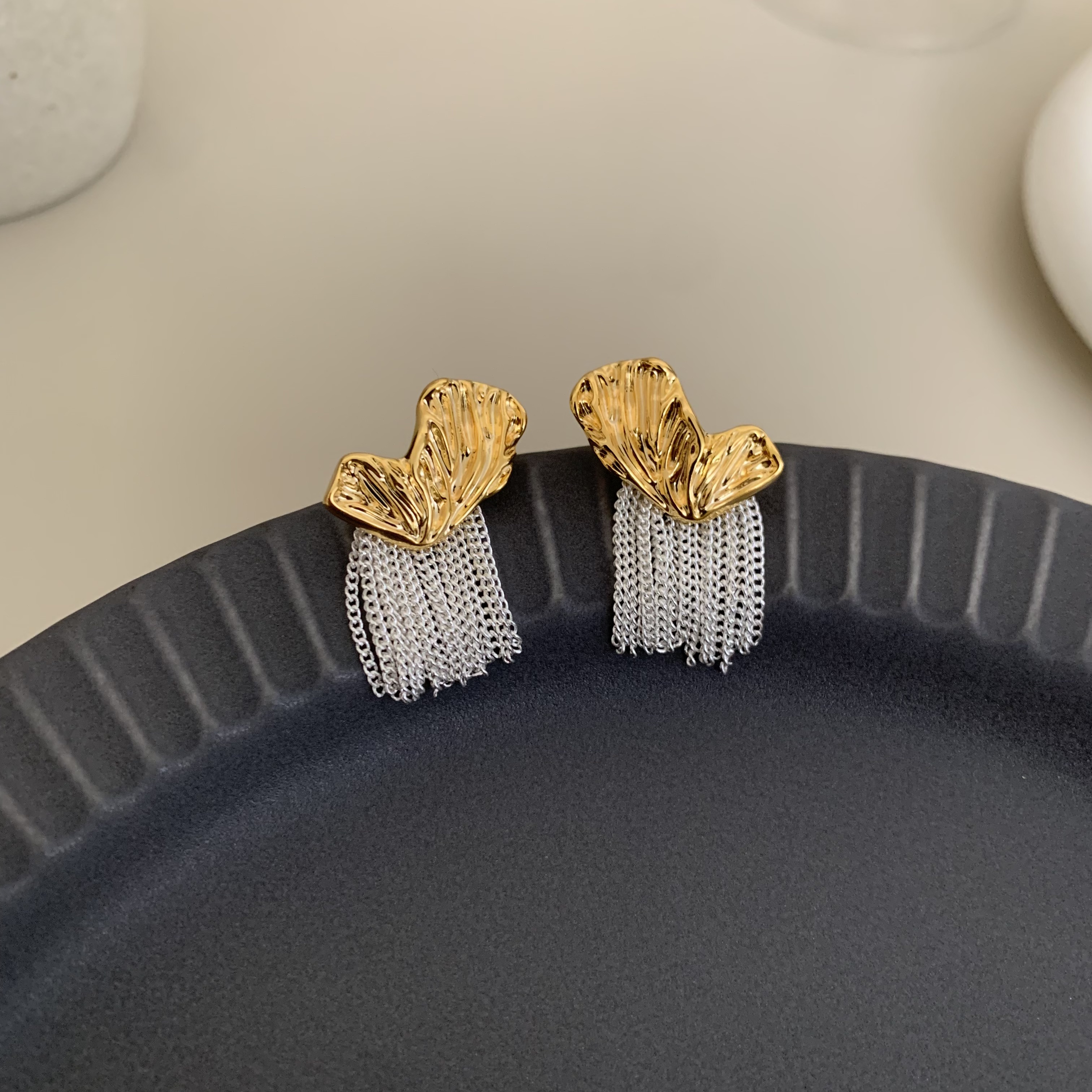 铜合金耳饰 拾来花A48【棱镜甜心耳环】甜酷控场丨简约百搭轻奢个性