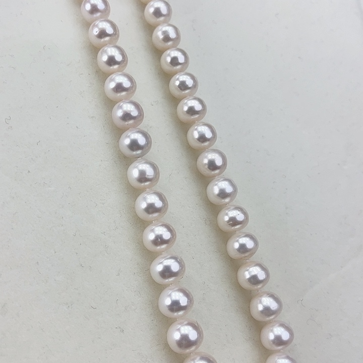 淡水珍珠颈饰银S925镶嵌卡10➕极光炫彩