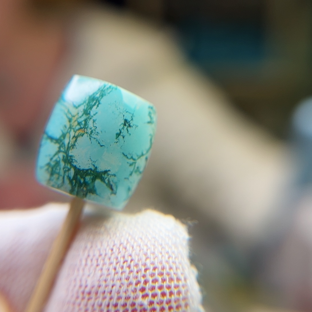 绿松石珠宝奇石未镶嵌13.9x14.9