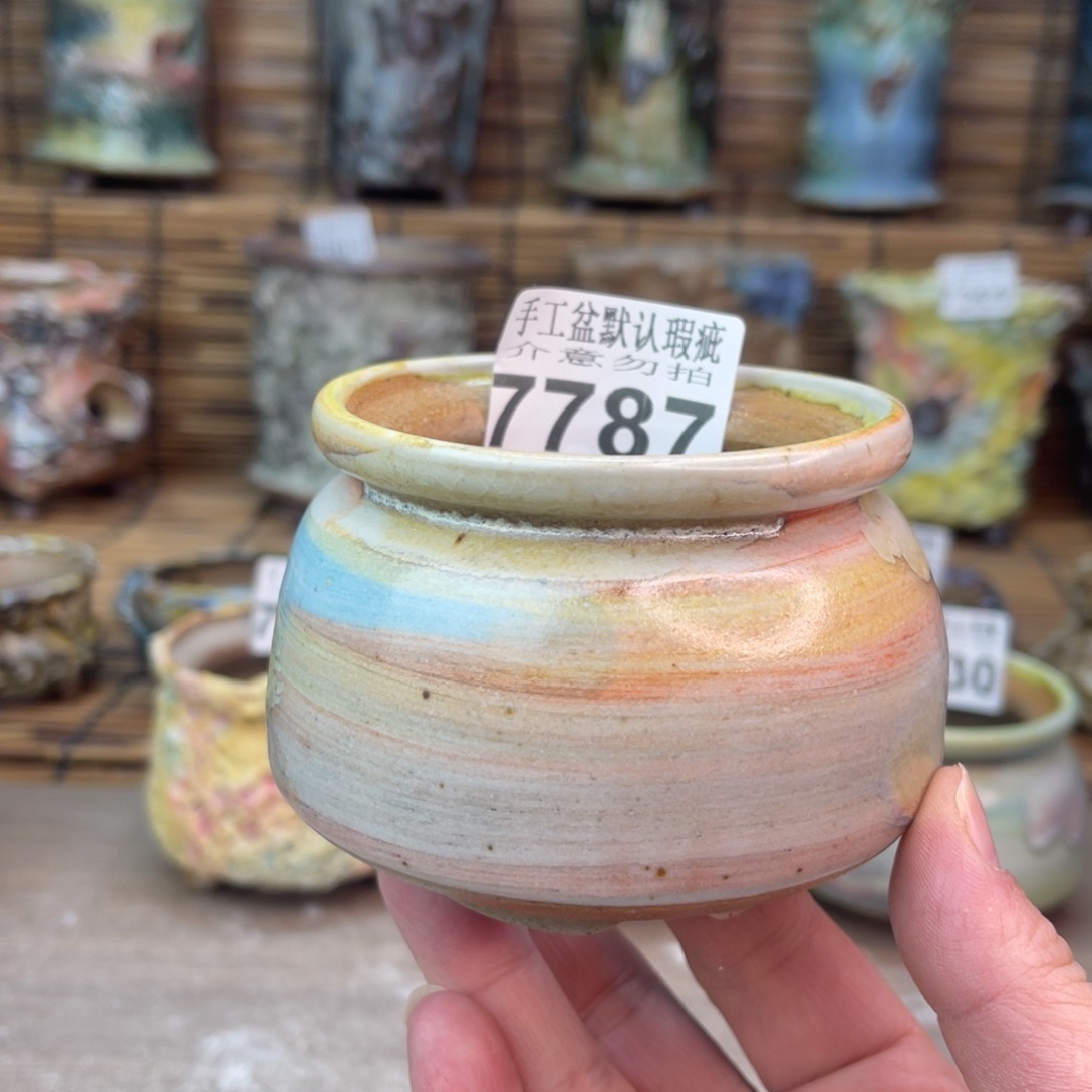 手工花盆默认瑕疵完美者勿拍