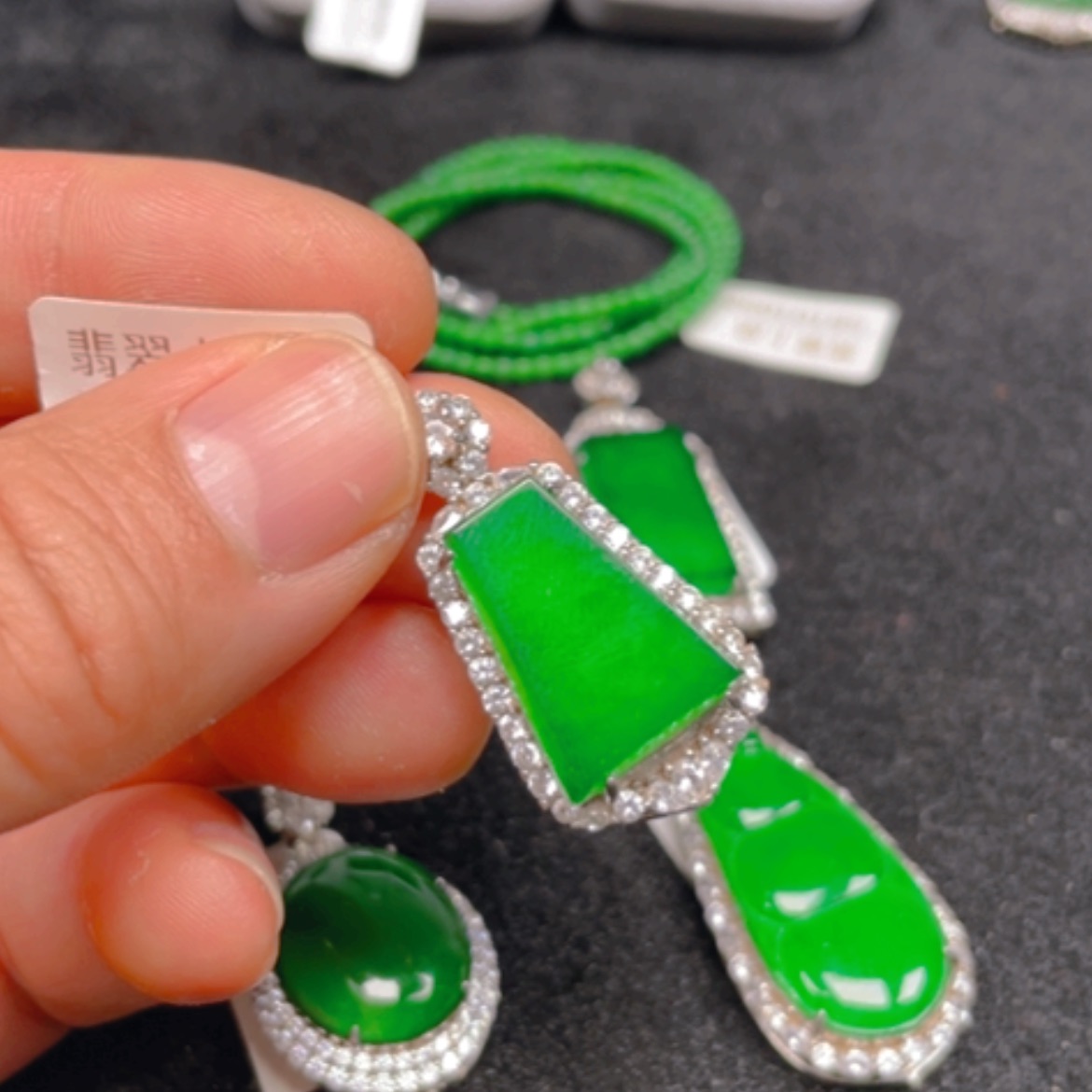 【闪购商品】翡翠颈饰银S925镶嵌吊坠