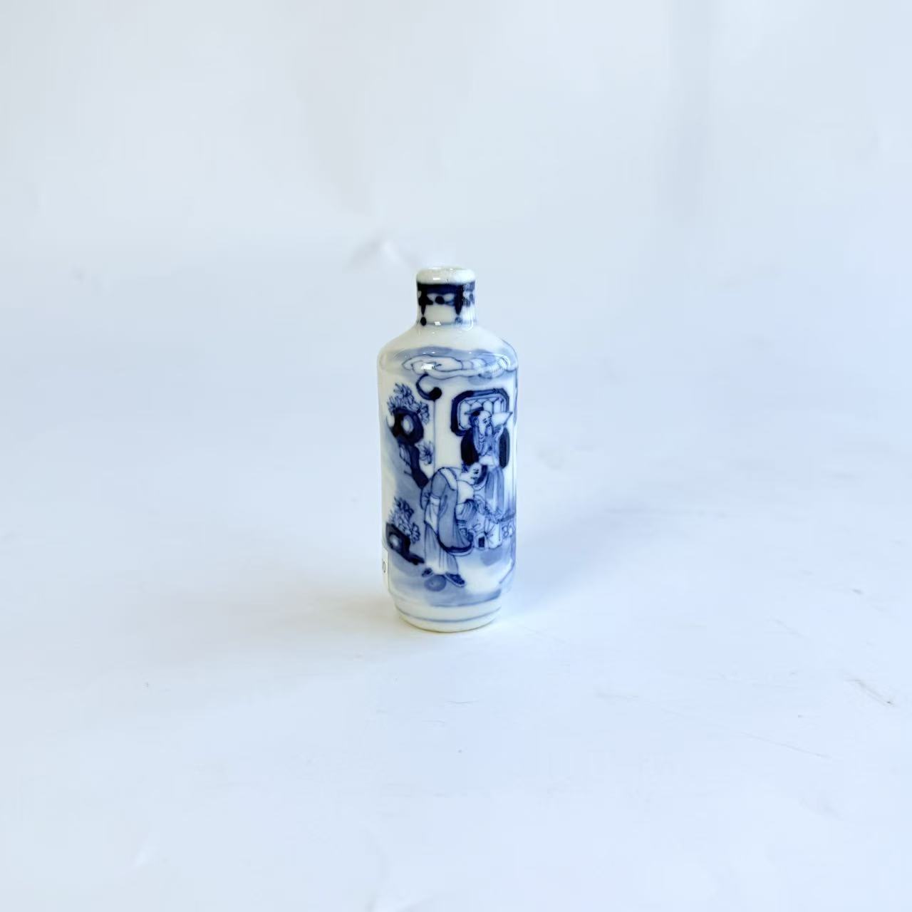 JM325清晚期-青花人物故事鼻烟壶【古董拍卖】