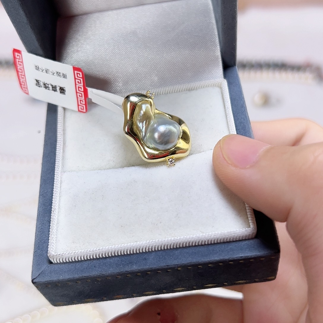 海水珍珠颈饰银S925镶嵌